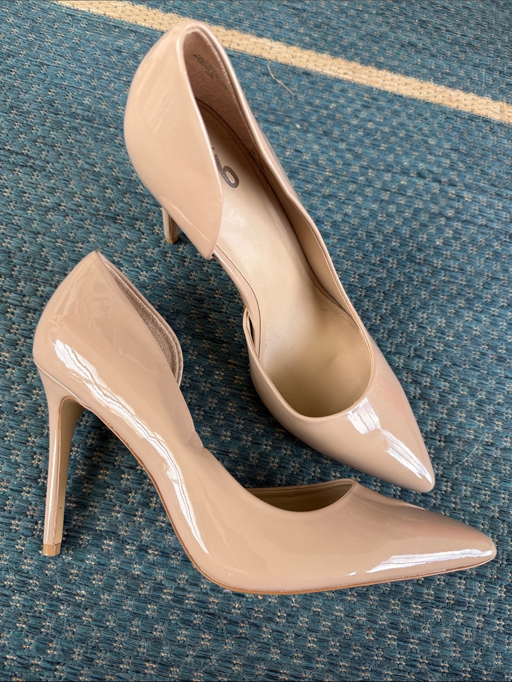 Mix No. 6 Patent Pointed-Toe Pumps in Nude